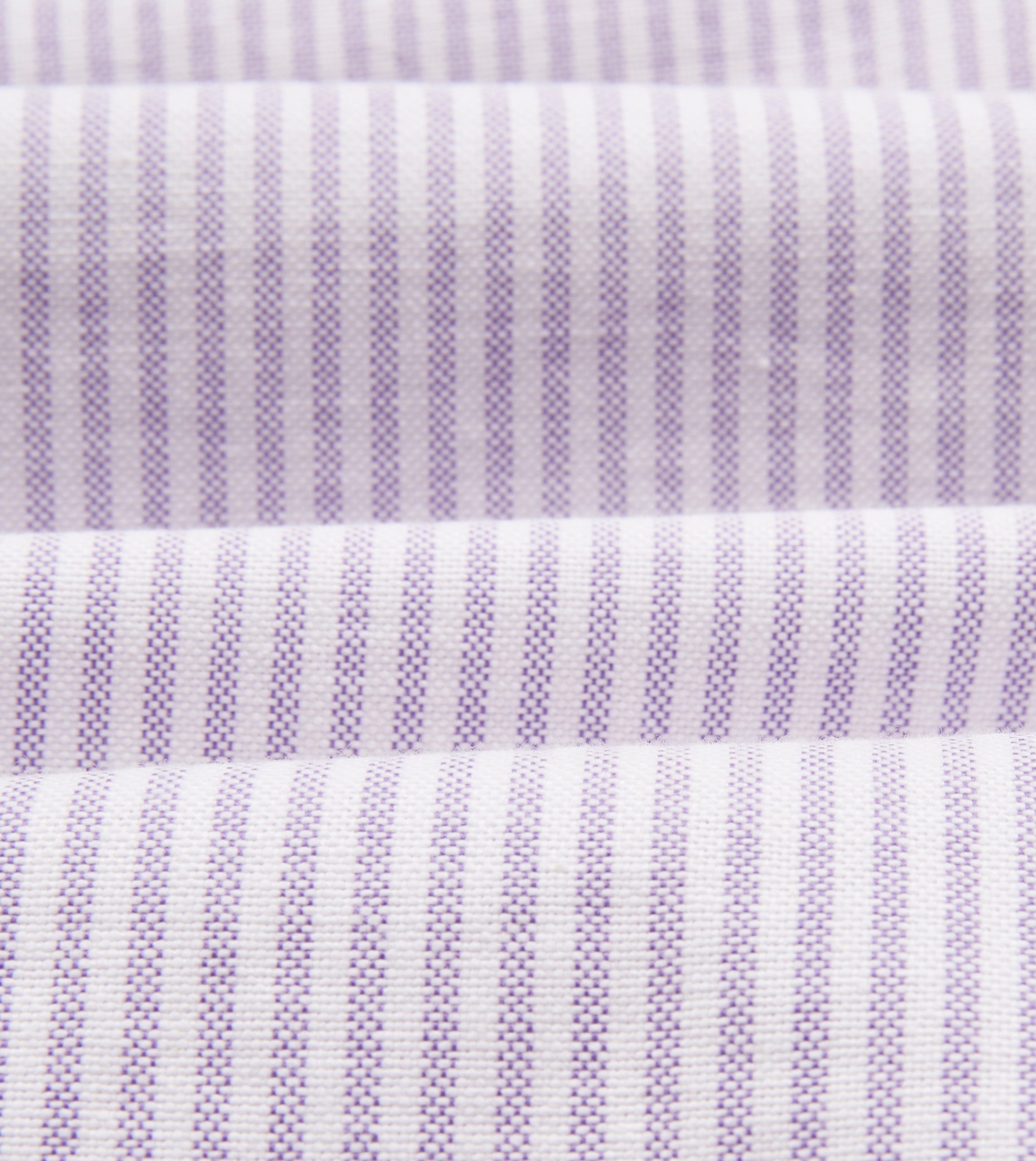 Lilac Ticking Stripe Cotton Oxford Cloth Button-Down Shirt - Image 2