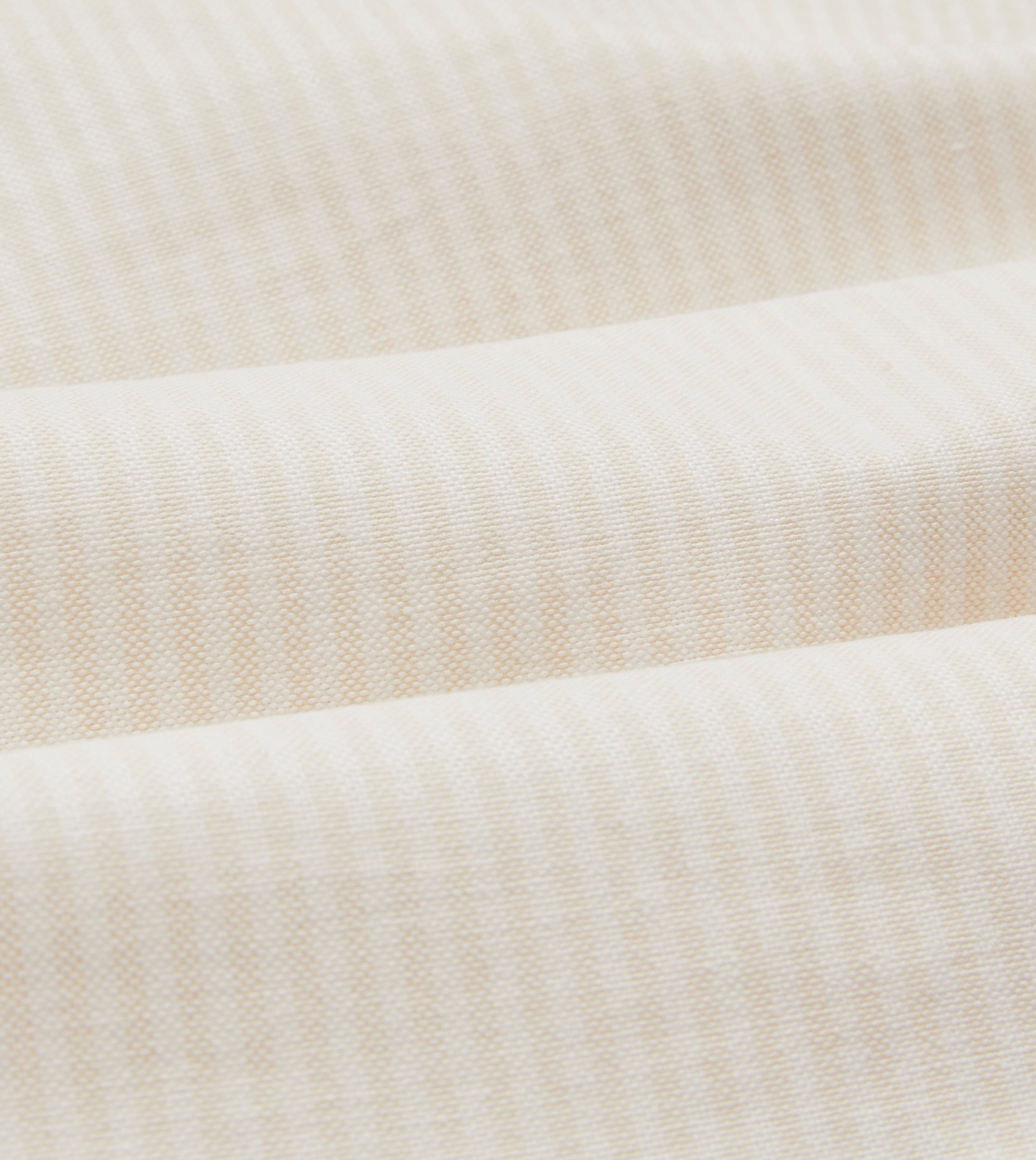 Cream Ticking Stripe Cotton Oxford Cloth Button-Down Shirt - Image 2