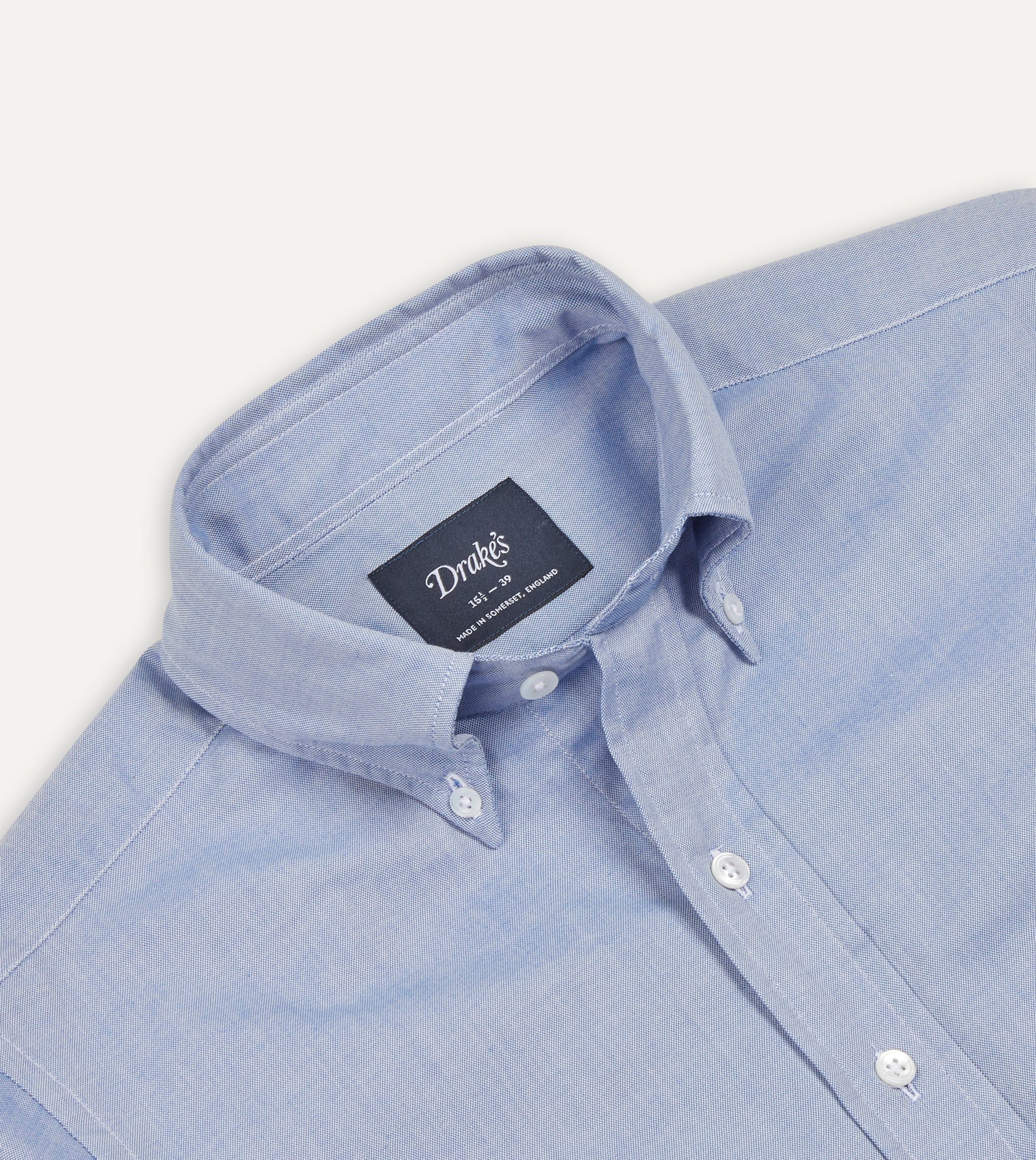 Navy Pinpoint Oxford Cotton Cloth Button-Down Shirt - Image 3