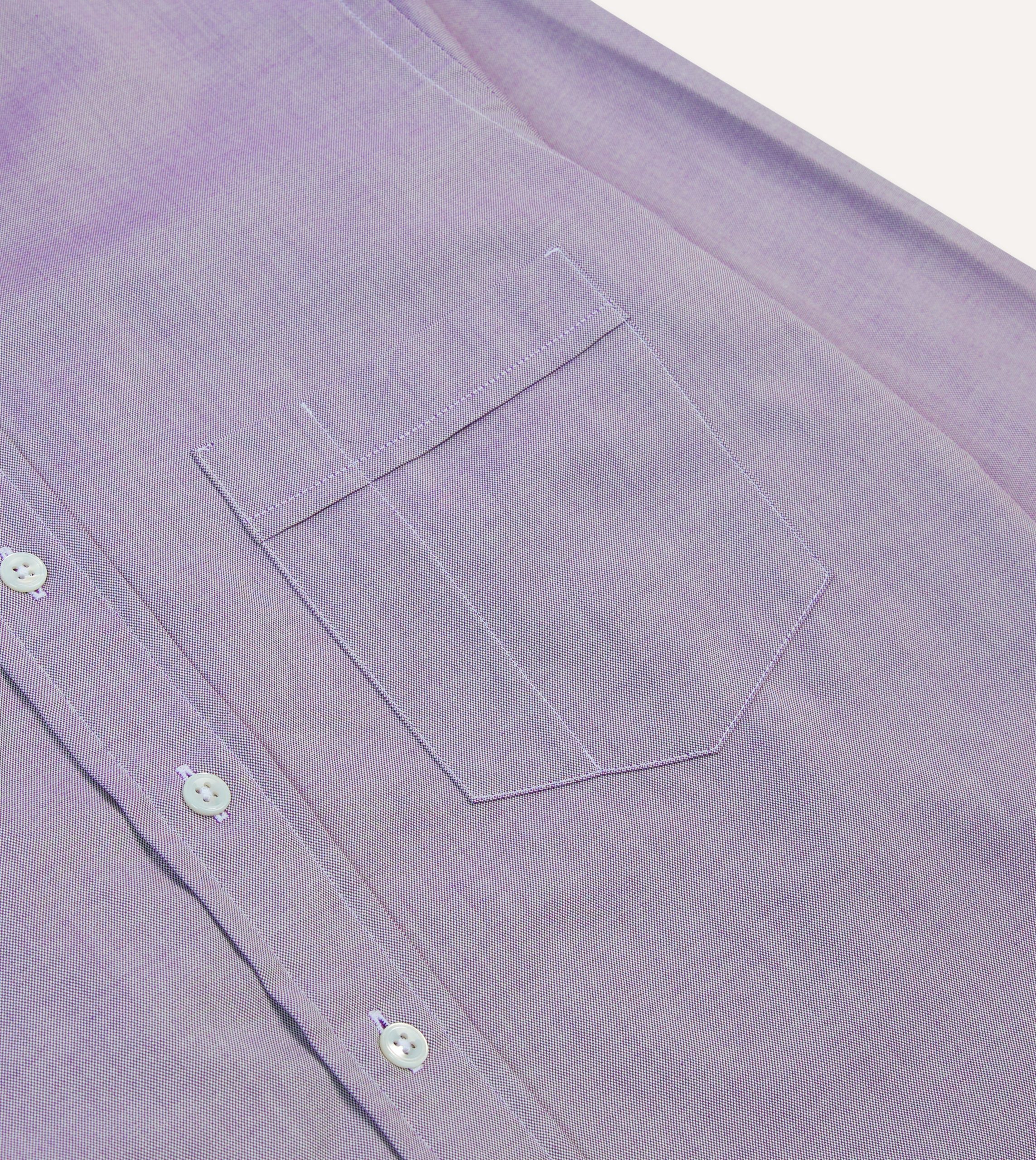 Lilac Pinpoint Oxford Cotton Cloth Button-Down Shirt - Image 4