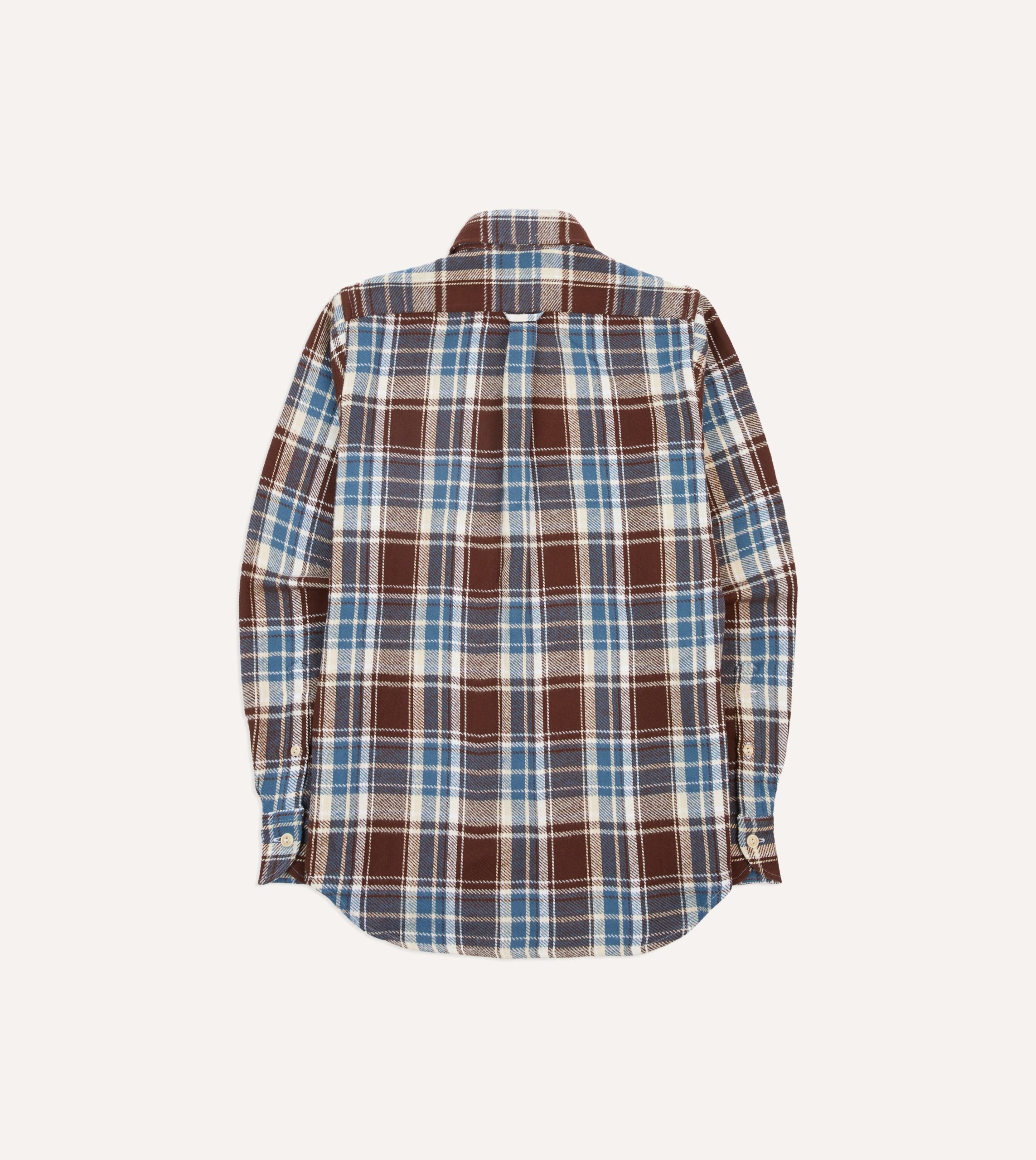 Blue Check Heavy Cotton Two-Pocket Work Shirt - Image 6