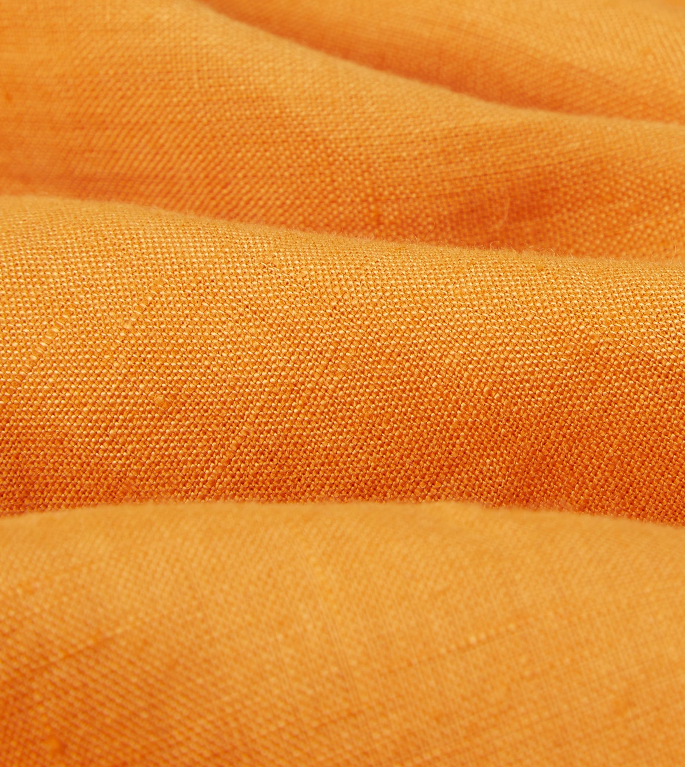 Yellow Linen Spread Collar Shirt - Image 2