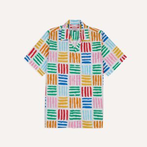 Michael McGregor for Drake's Check Camp Collar Shirt
