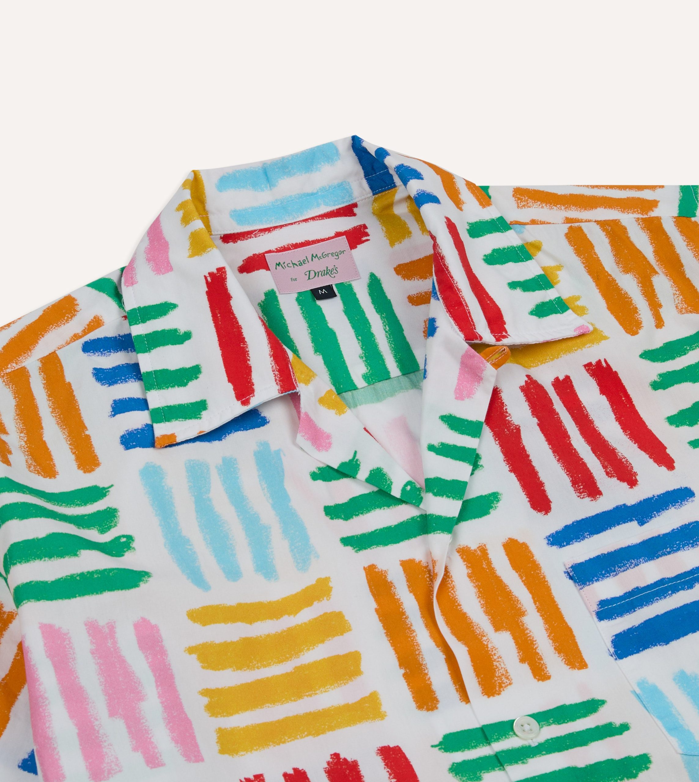 Michael McGregor for Drake's Check Camp Collar Shirt - Image 3