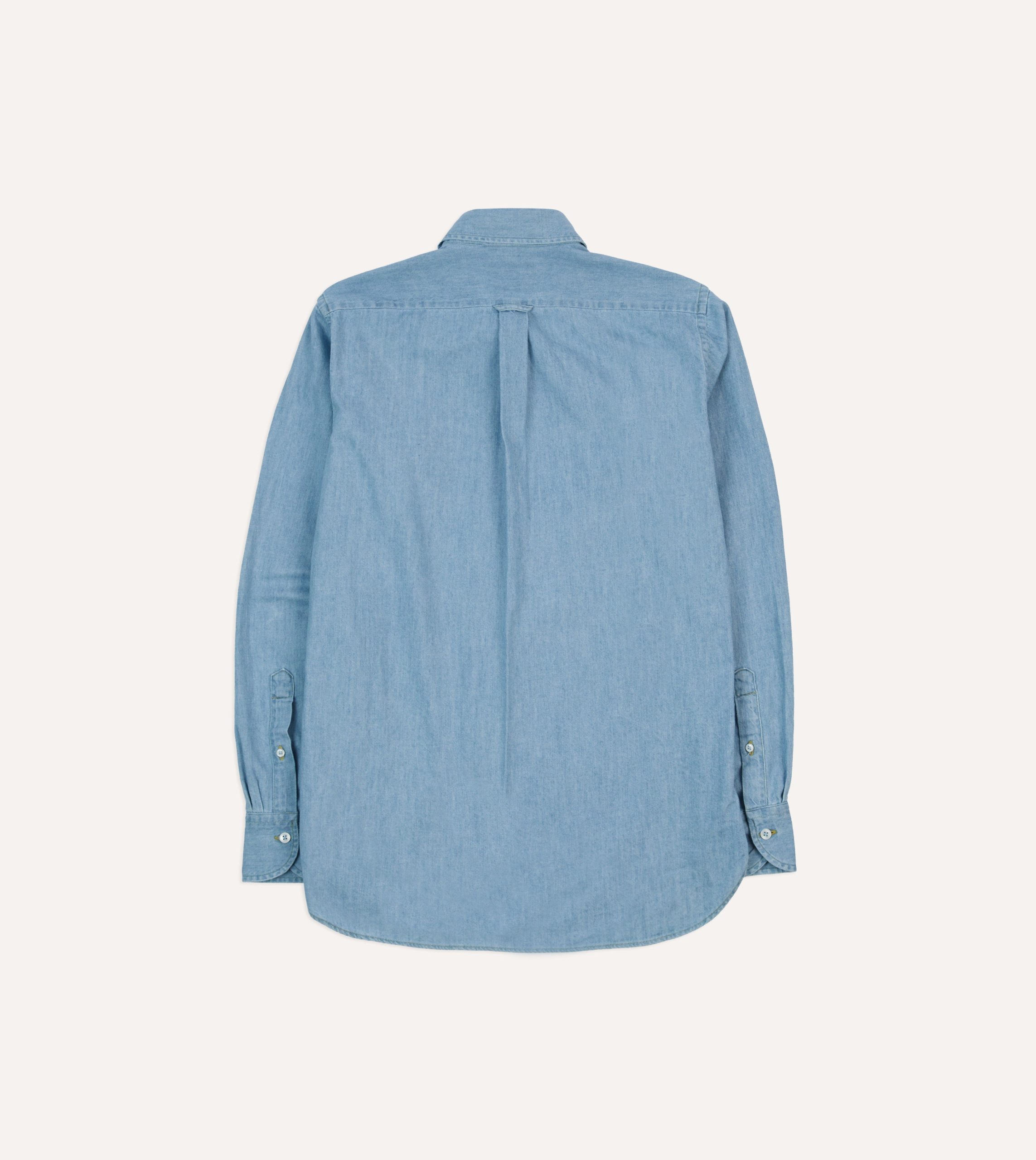 Bleach Wash Denim Work Shirt - Image 6