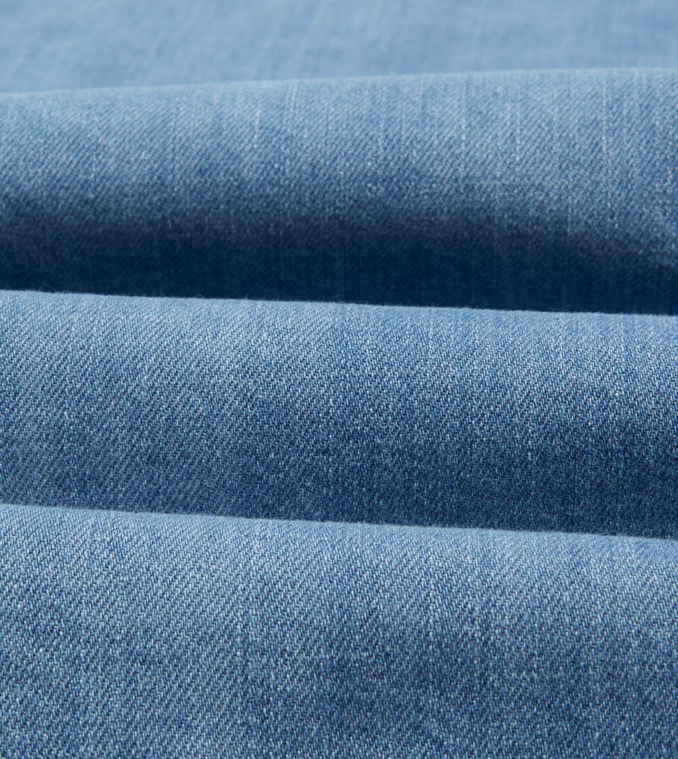 Bleach Wash Denim Two-Pocket Western Shirt - Image 2