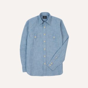 Chambray Two-Pocket Western Shirt
