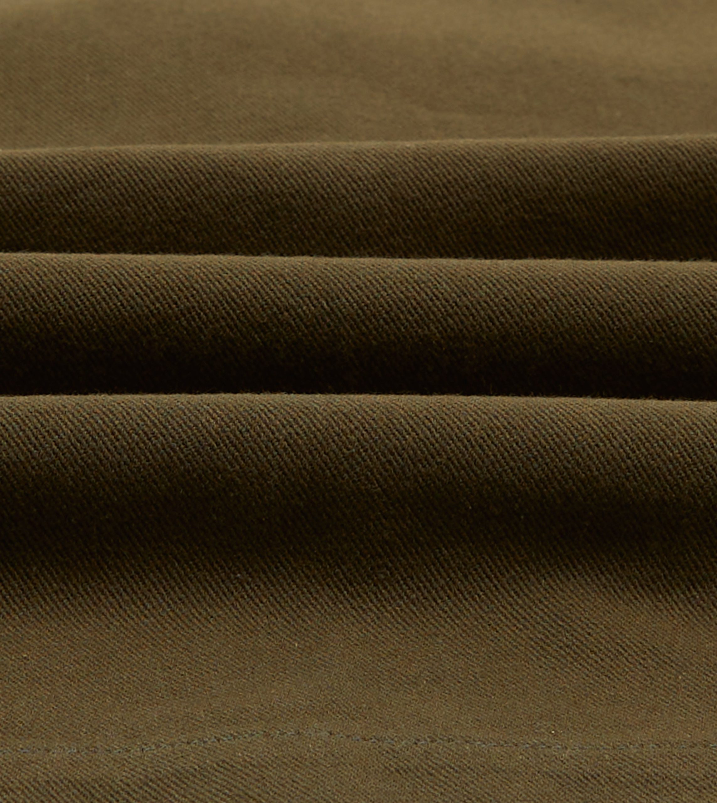 Brown Cotton Mandarin Collar Popover Shirt - Image 2