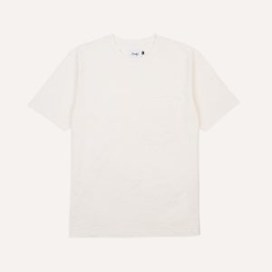 Antique White Flamé Cotton Crew Neck Hiking T-Shirt