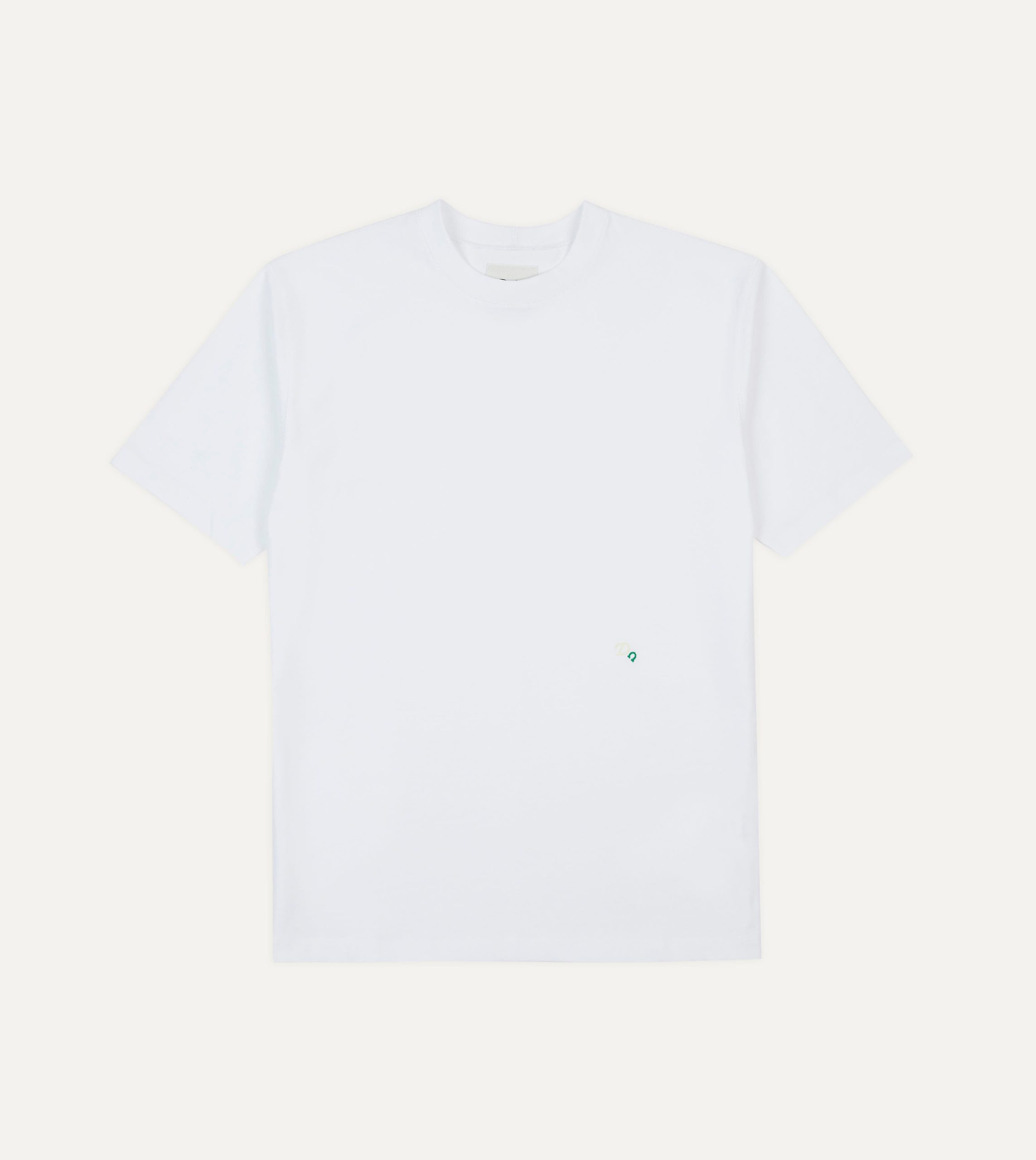 White Horseshoe Embroidered Crew Neck Hiking T-Shirt