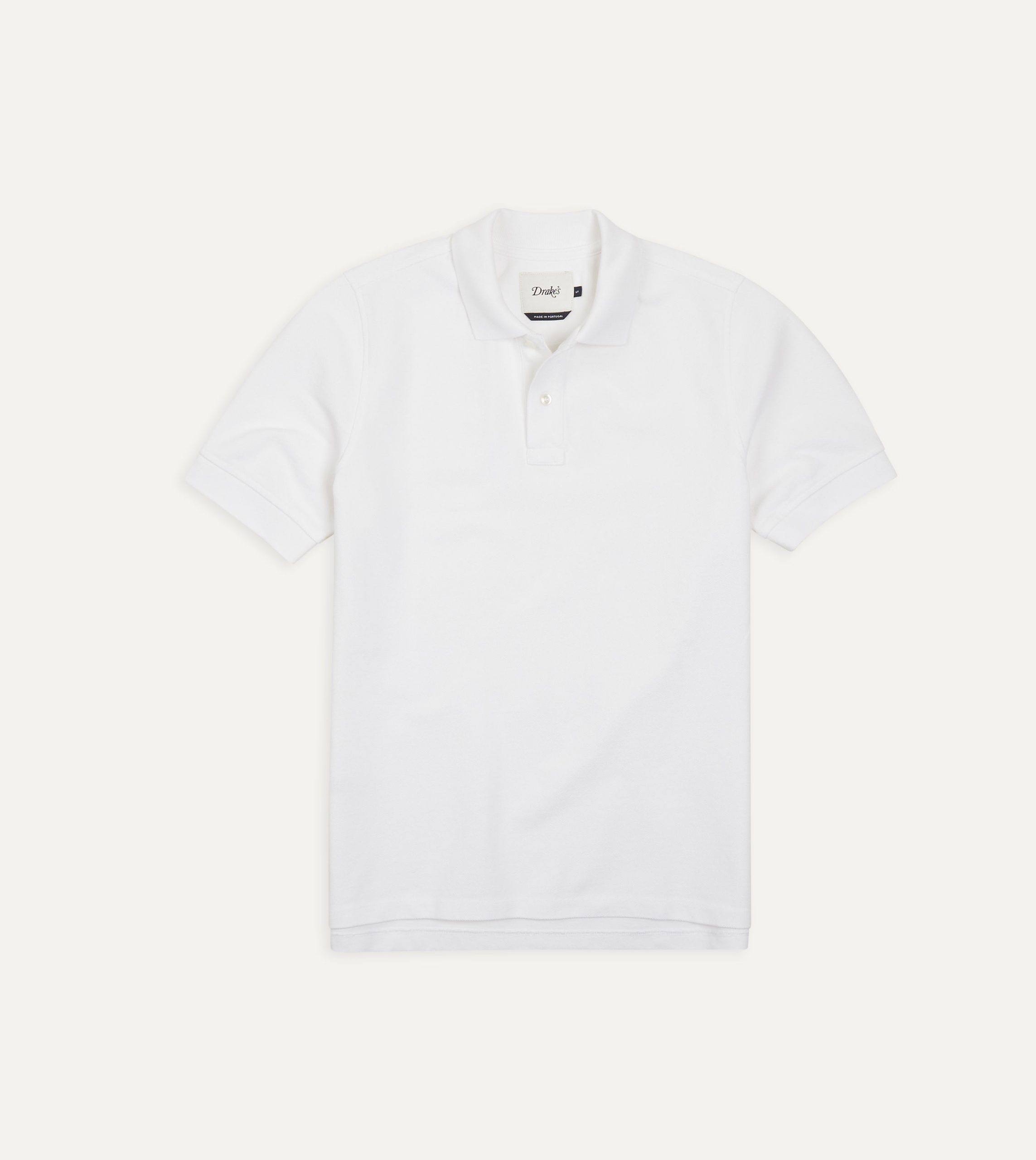 White Piqu?? Cotton Polo Shirt