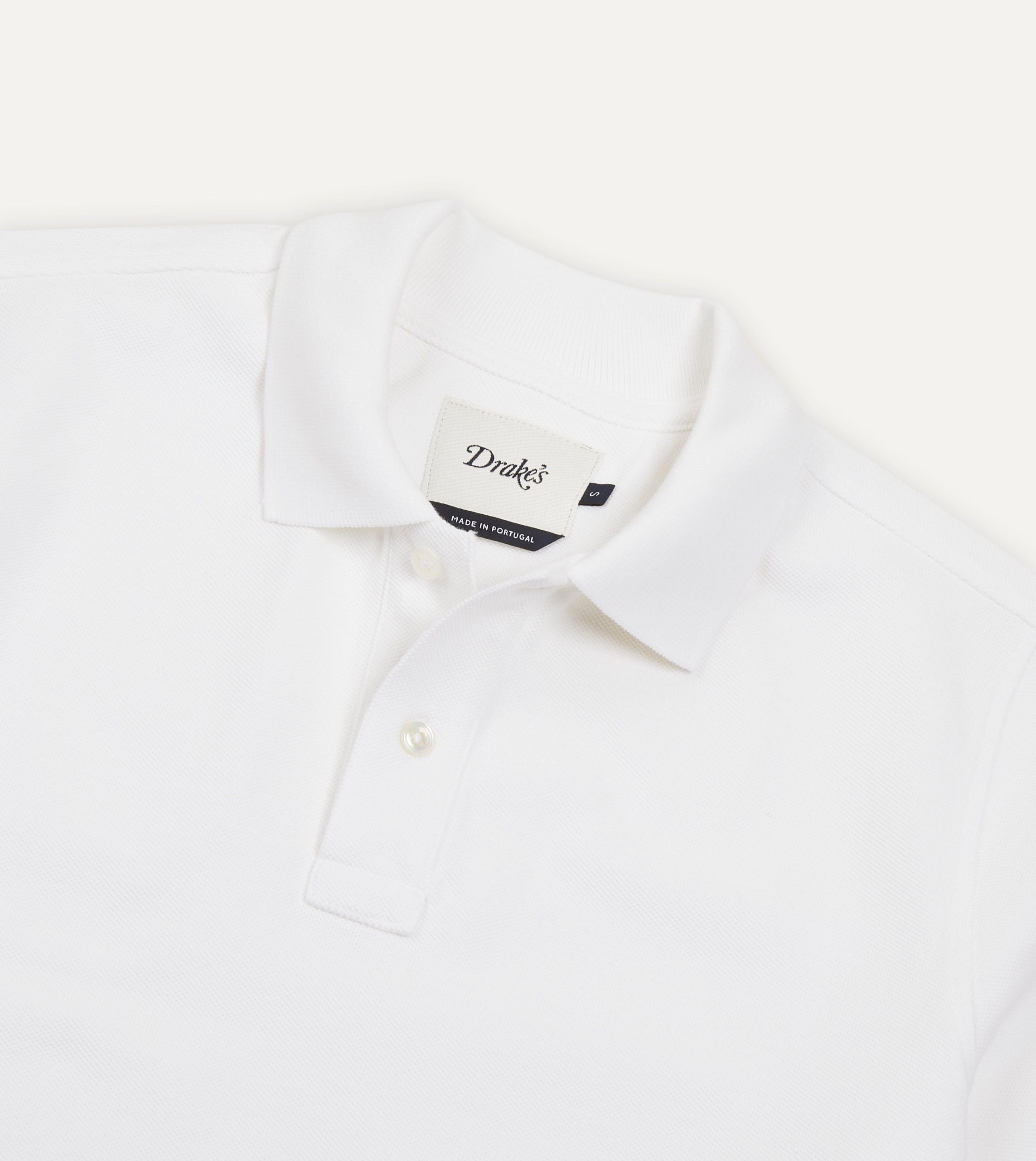 White Piqu?? Cotton Polo Shirt - Image 3