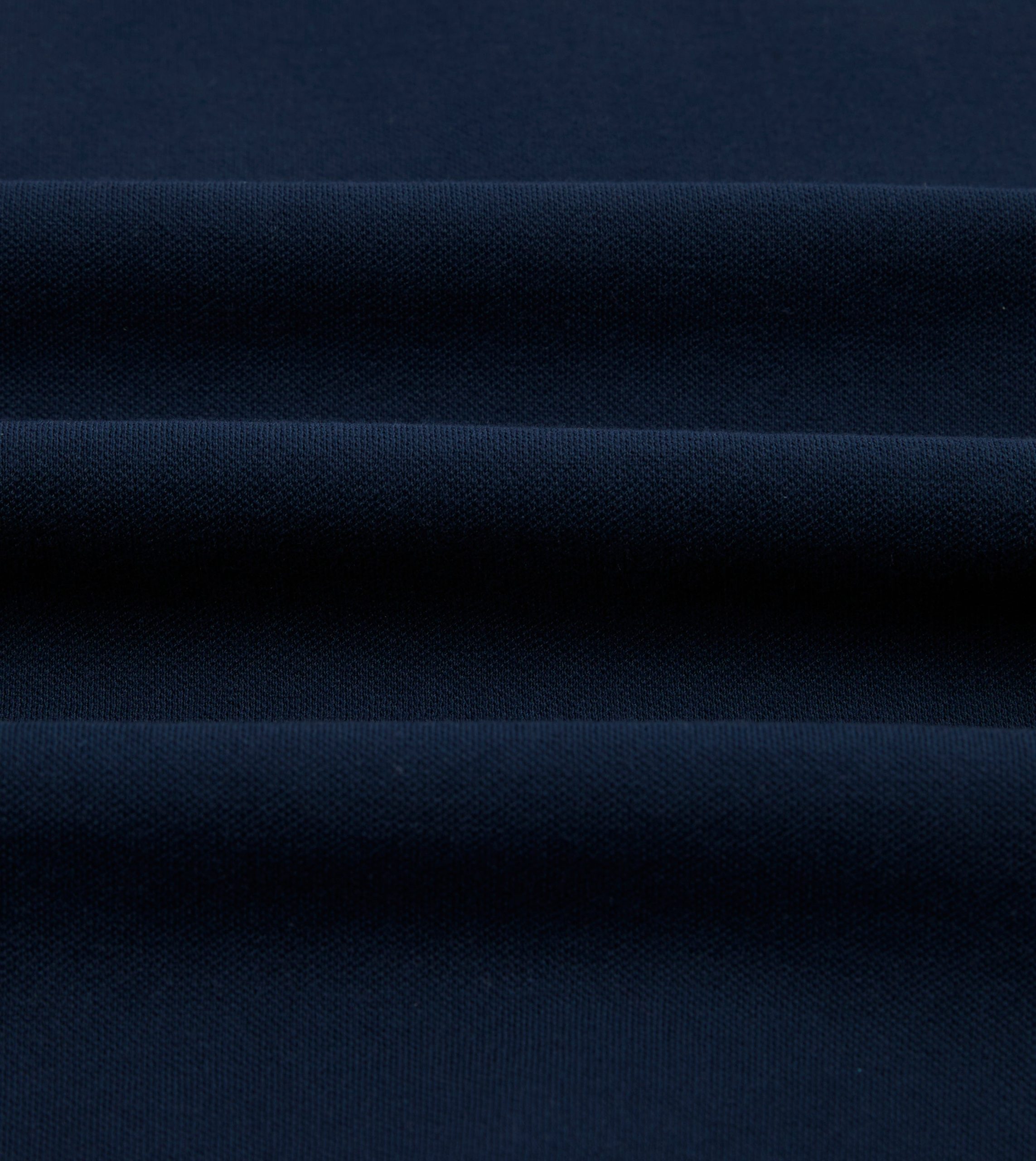 Dark Navy Piqu?? Cotton Polo Shirt - Image 2