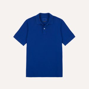 Blue Piqué Cotton Polo Shirt