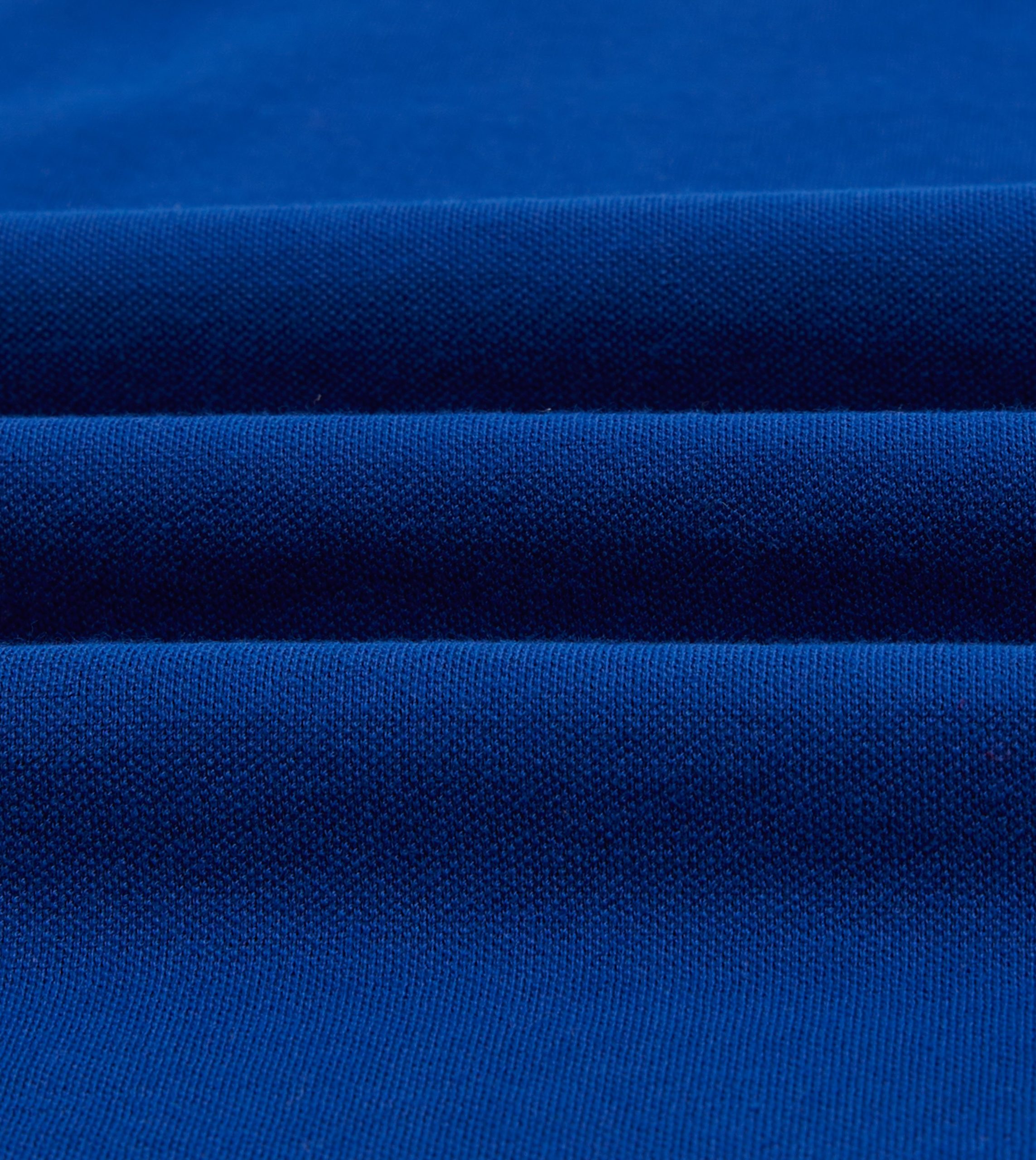 Blue Piqué Cotton Polo Shirt - Image 2