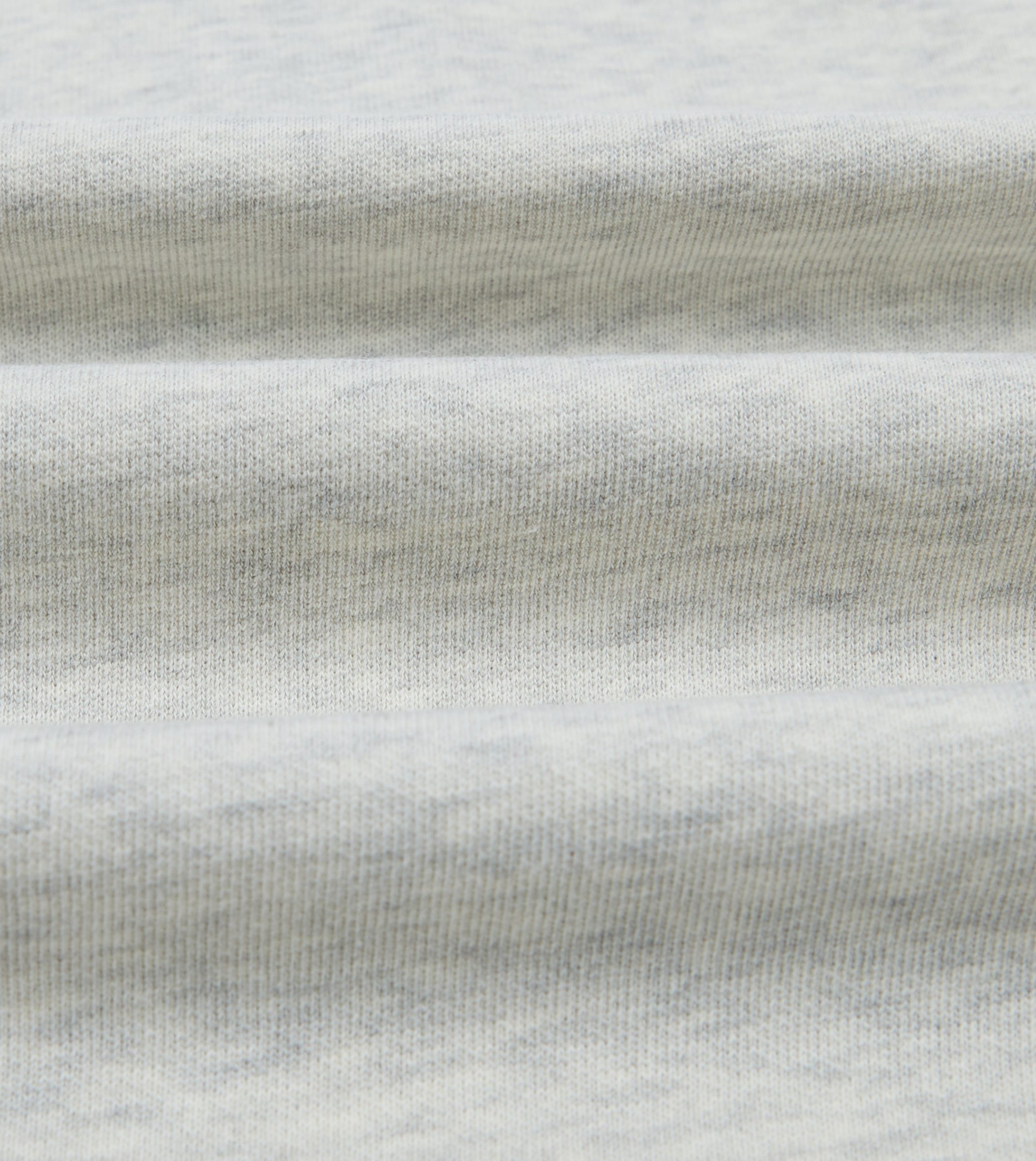 Grey Melange Jersey Cotton Long-Sleeve Polo Shirt - Image 2