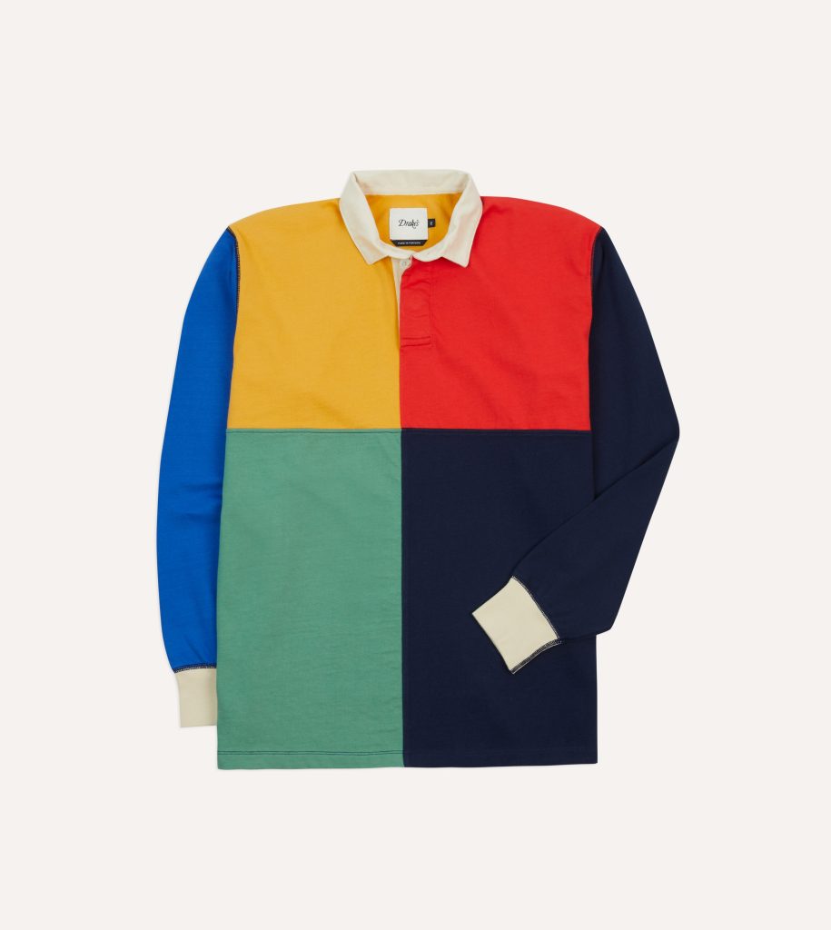 Multi Panelled Cotton Rugby Shirt