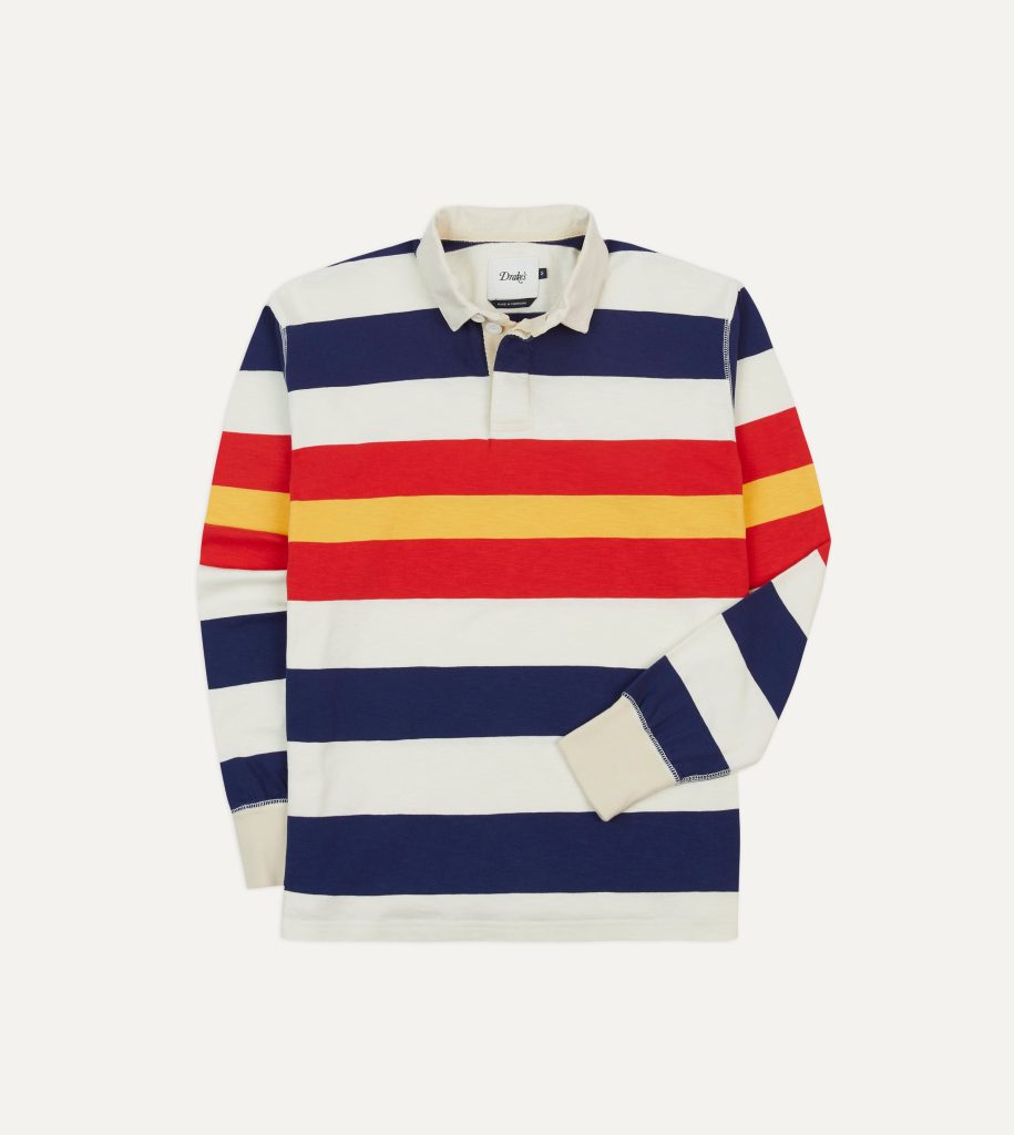 Multi Stripe Flamé Cotton Rugby Shirt