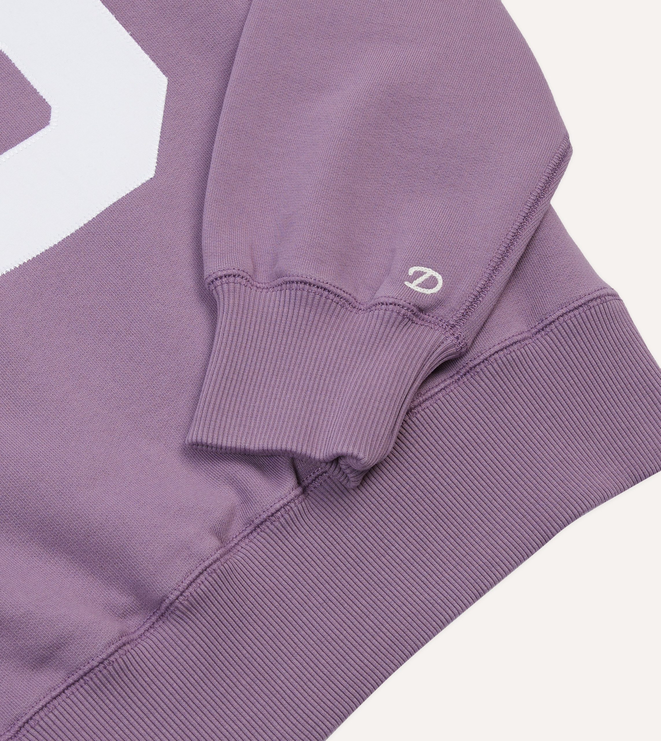 Lilac '1977' Appliqué Cotton Sweatshirt - Image 5