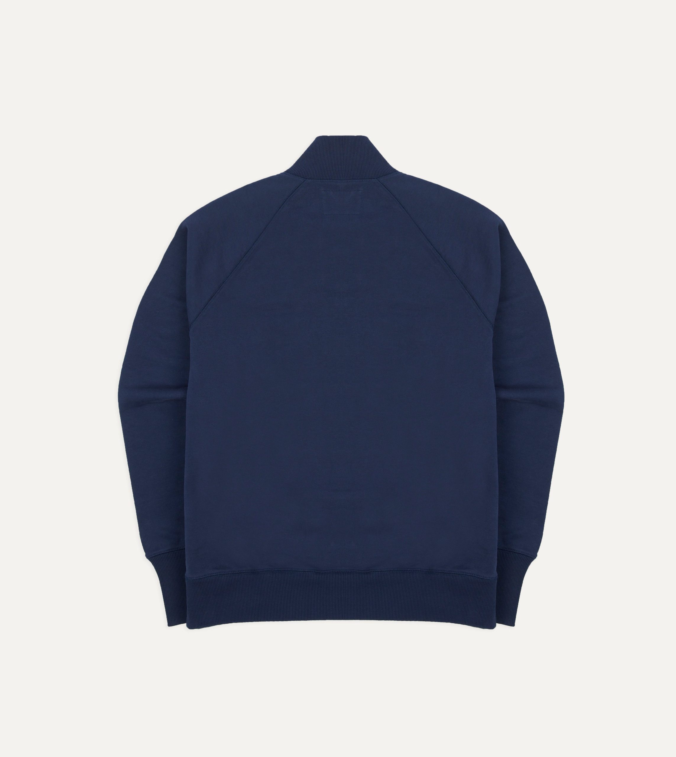 Navy Cotton Quarter Zip Sweatshirt - Image 5