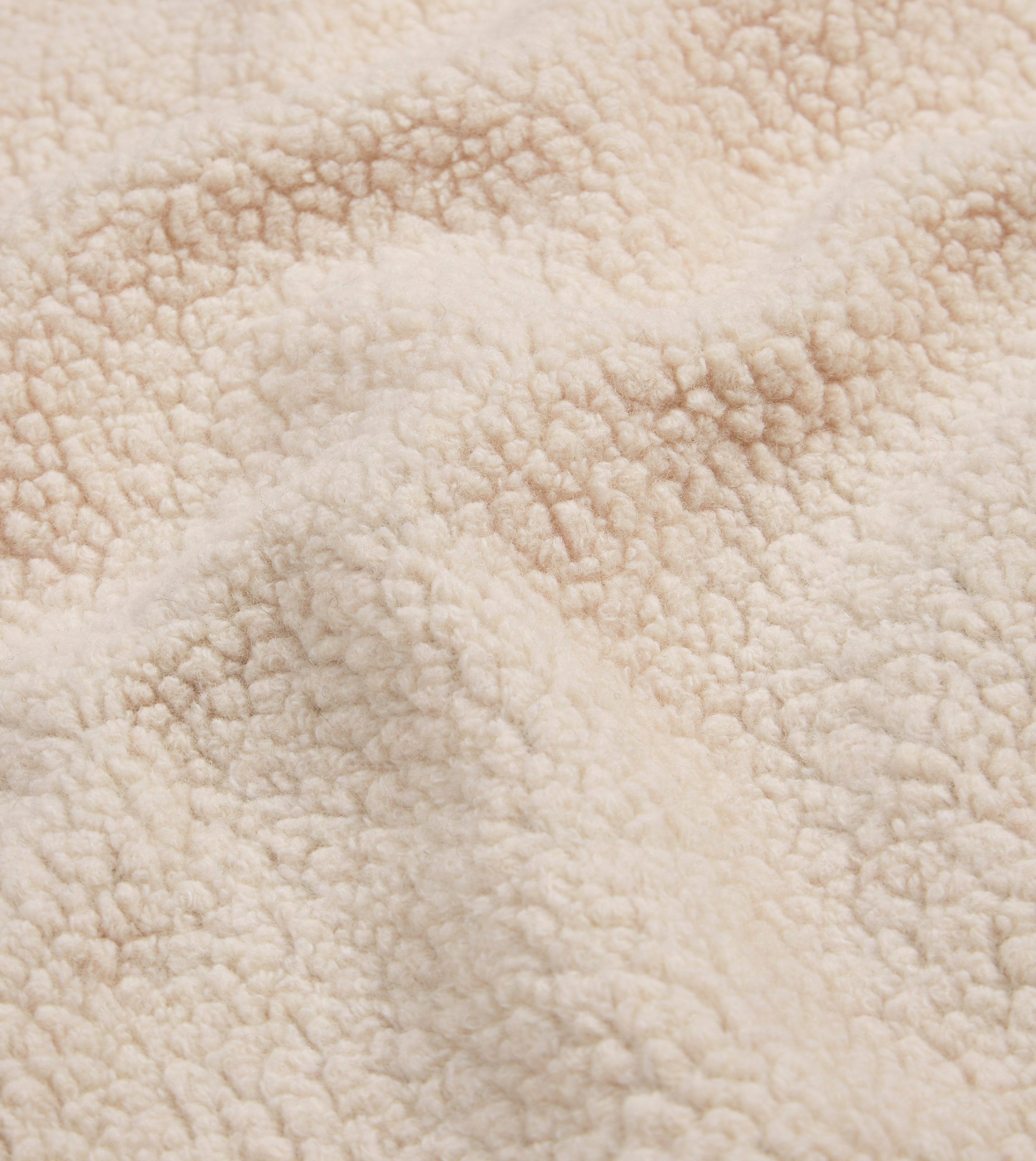 Ecru Boucle Wool Zip Fleece Vest - Image 2