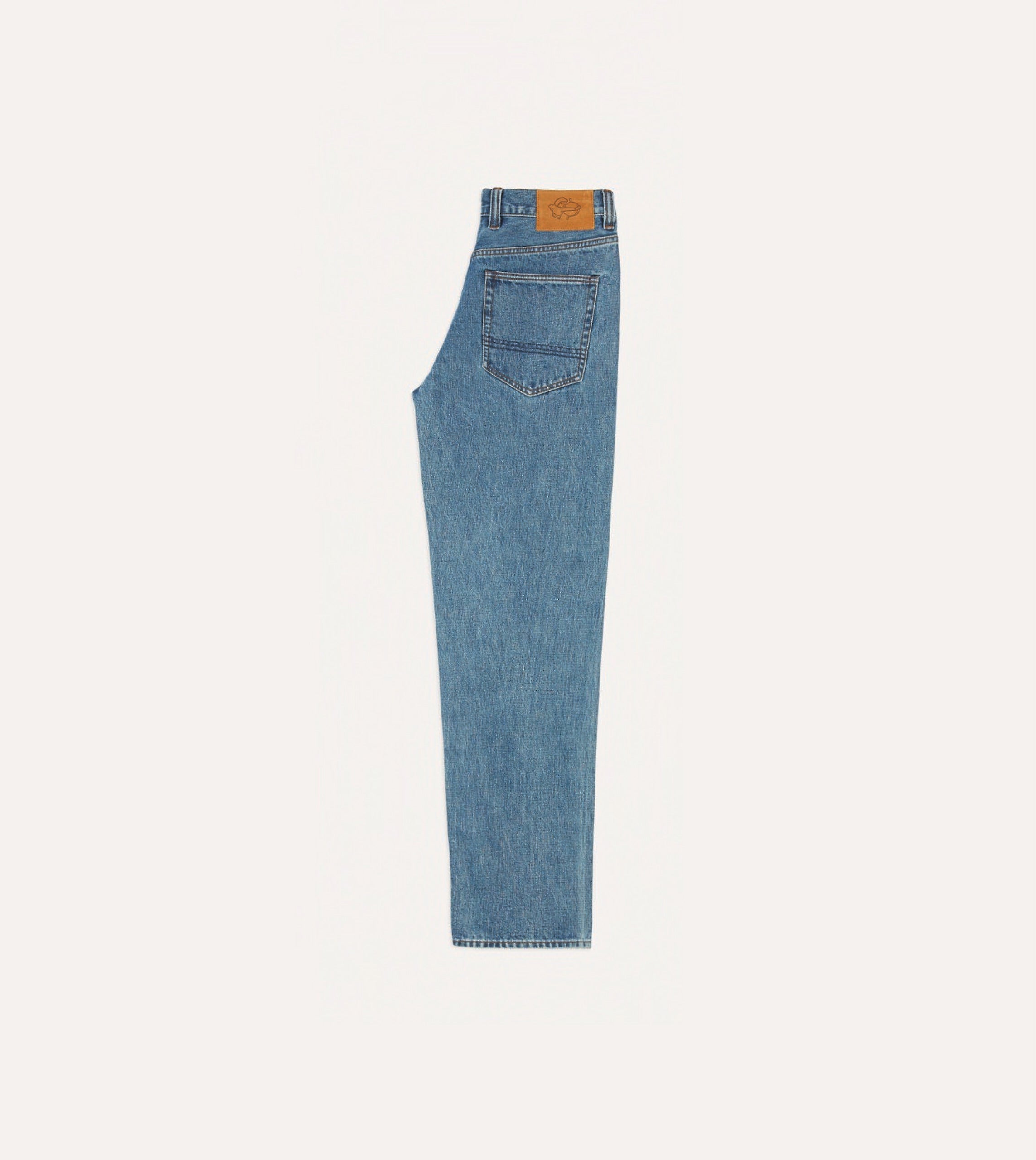 Bleach Wash 14.2oz Japanese Selvedge Denim Five-Pocket Jeans - Image 6