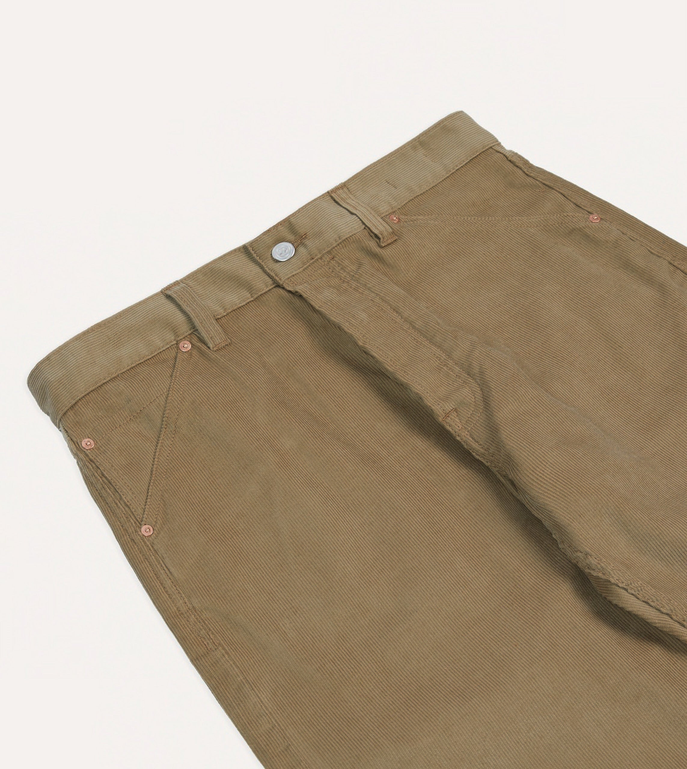 Tobacco Japanese Selvedge Needlecord Five-Pocket Trousers - Image 4