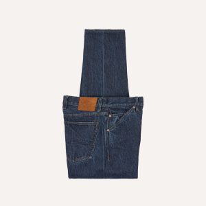 Stone Wash 13.2oz Seamless Denim Five-Pocket Jeans