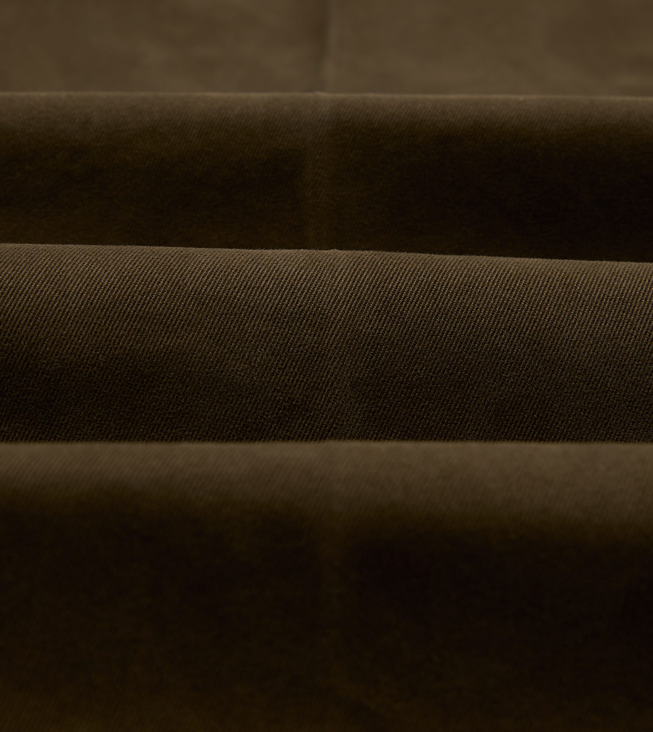 Brown Textured Cotton Flat Front Chino - Image 2