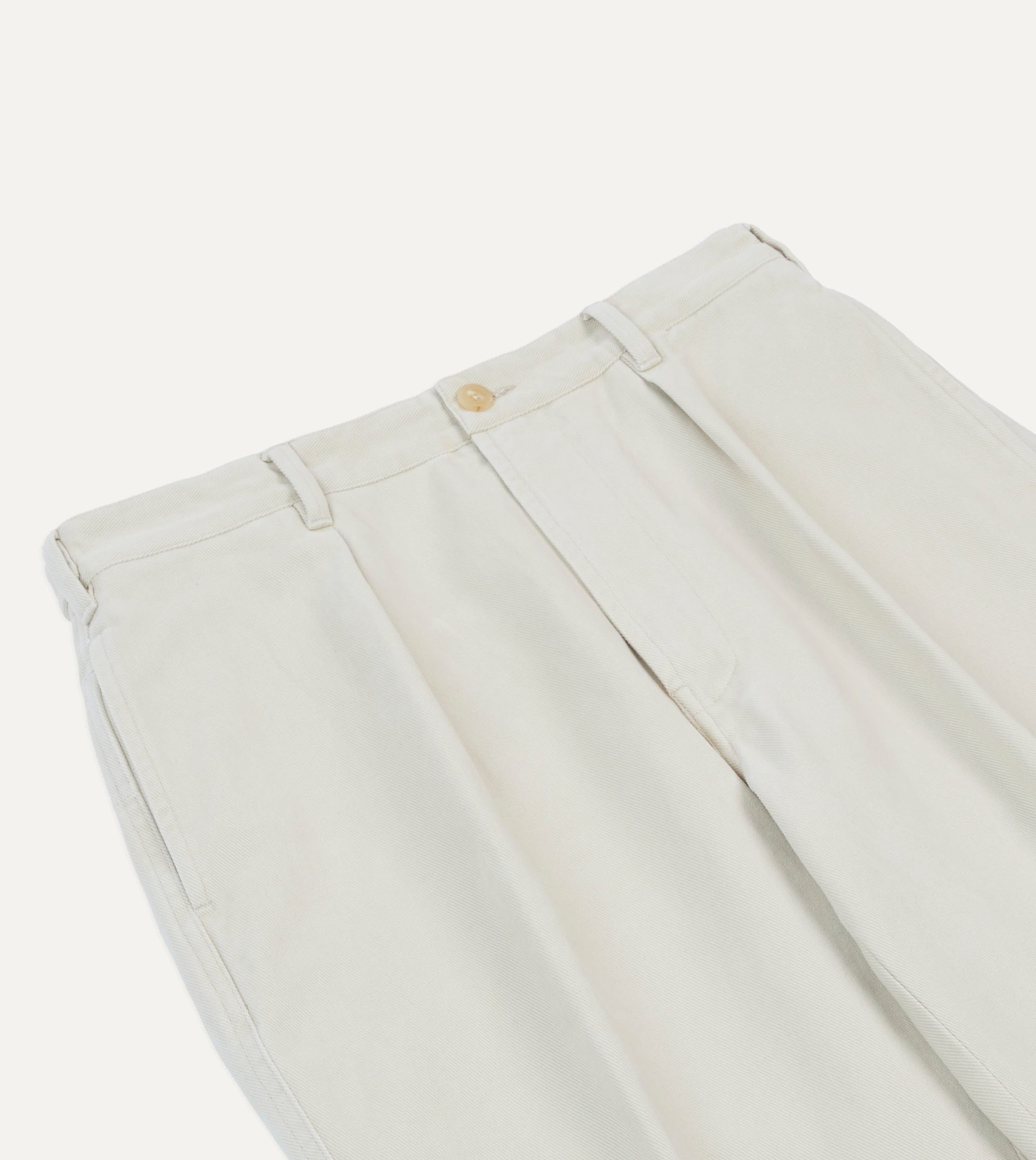 Ecru Heavy Cotton Twill Games Trousers - Image 4