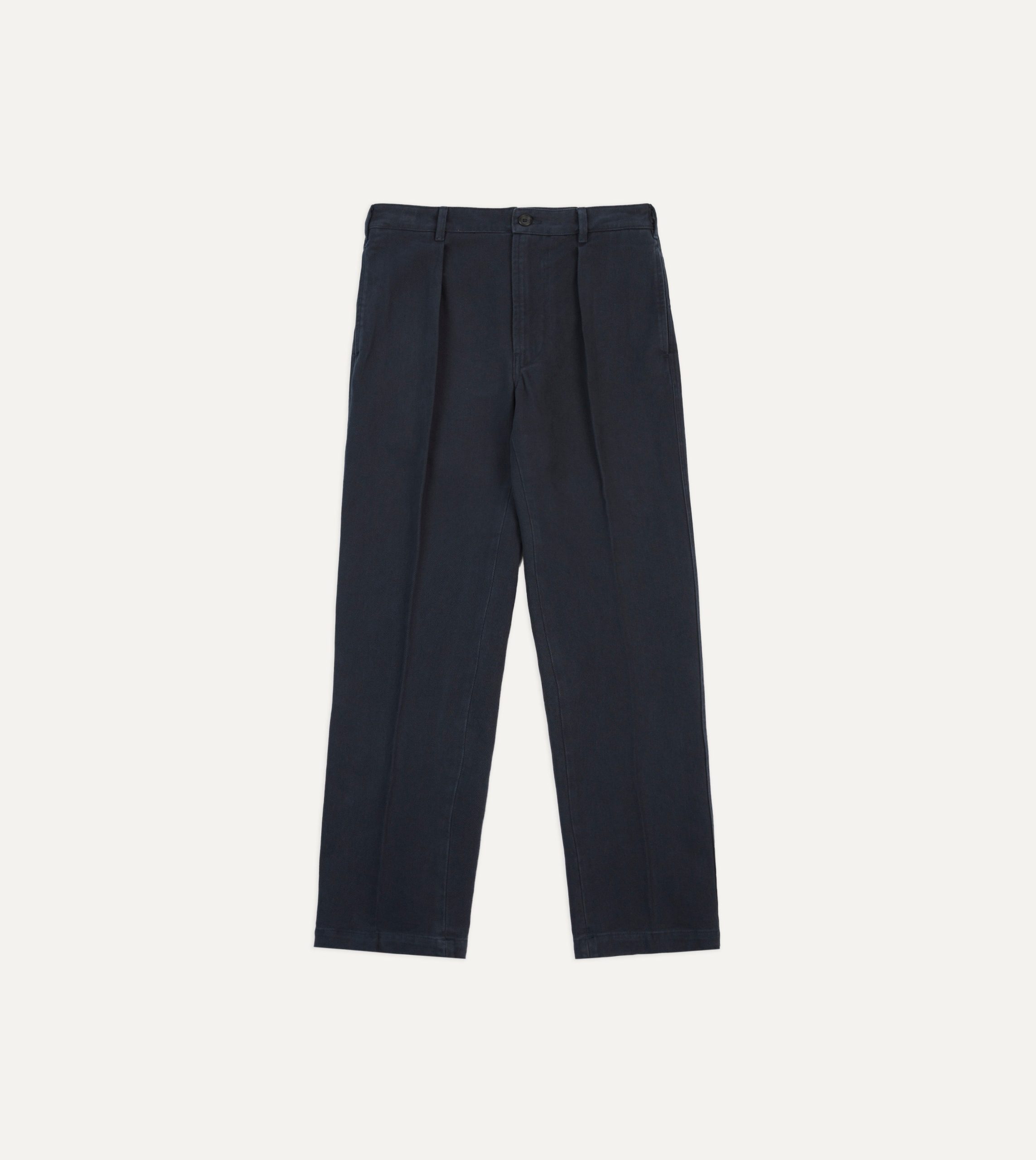 Dark Navy Heavy Cotton Twill Games Trousers - Image 3