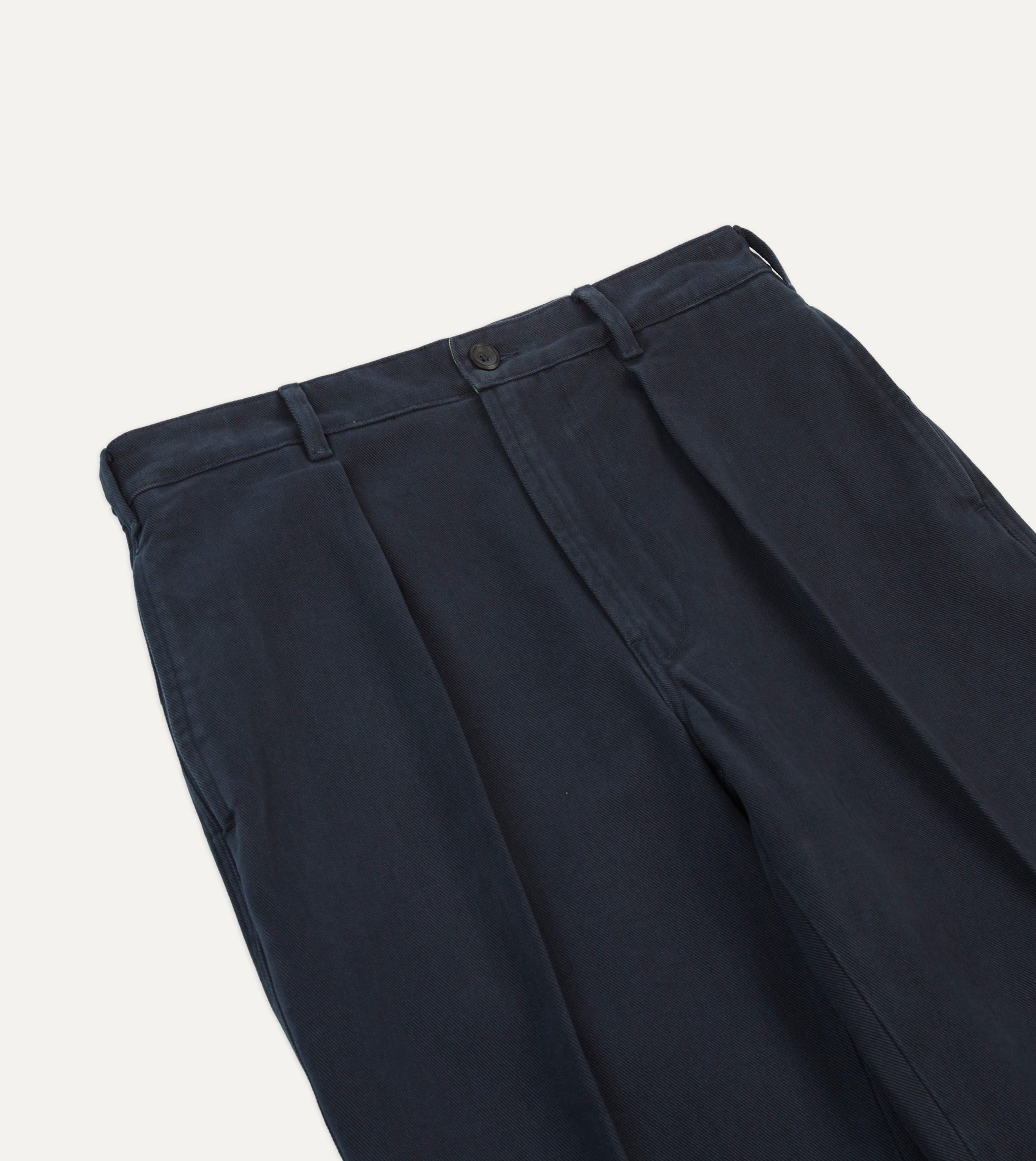 Dark Navy Heavy Cotton Twill Games Trousers - Image 4