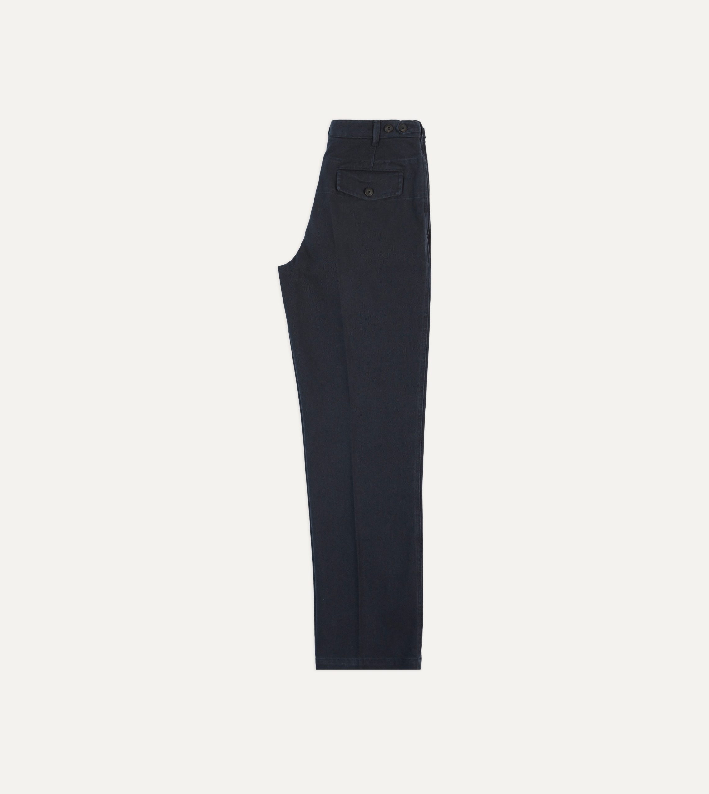 Dark Navy Heavy Cotton Twill Games Trousers - Image 6