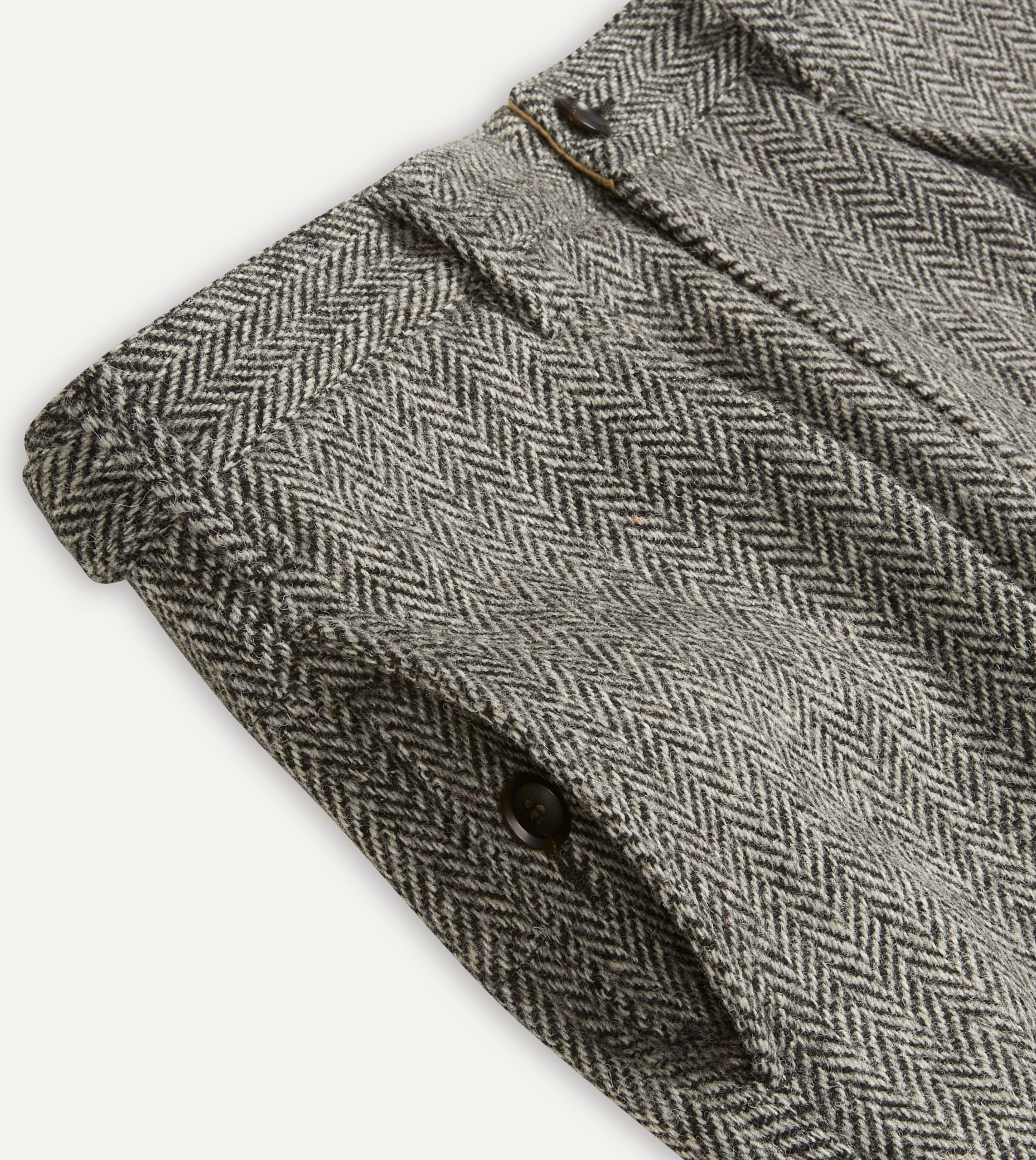 Grey Harris Tweed One Pleat Games Trousers - Image 3