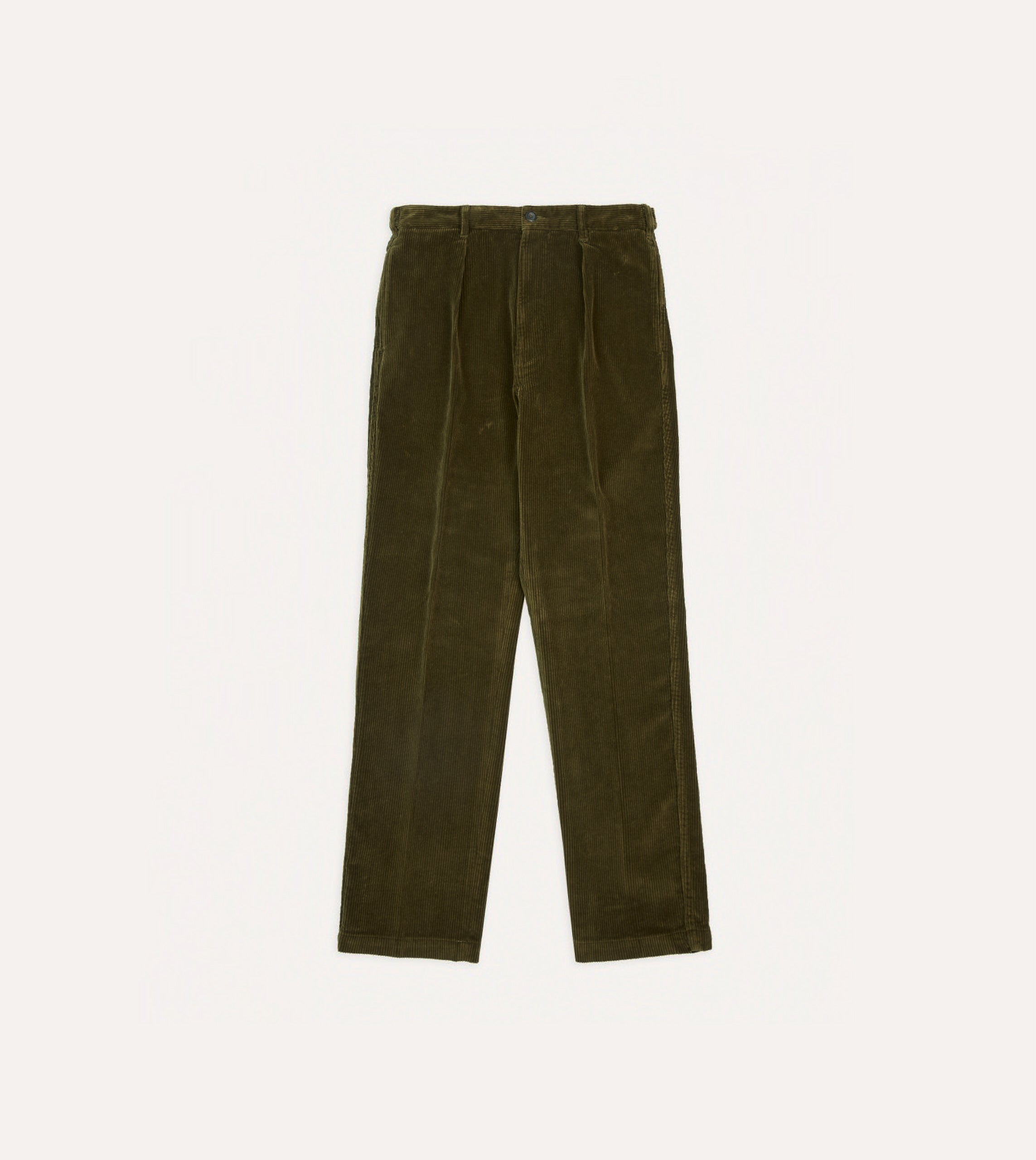 Olive Cotton Corduroy Games Trousers - Image 3