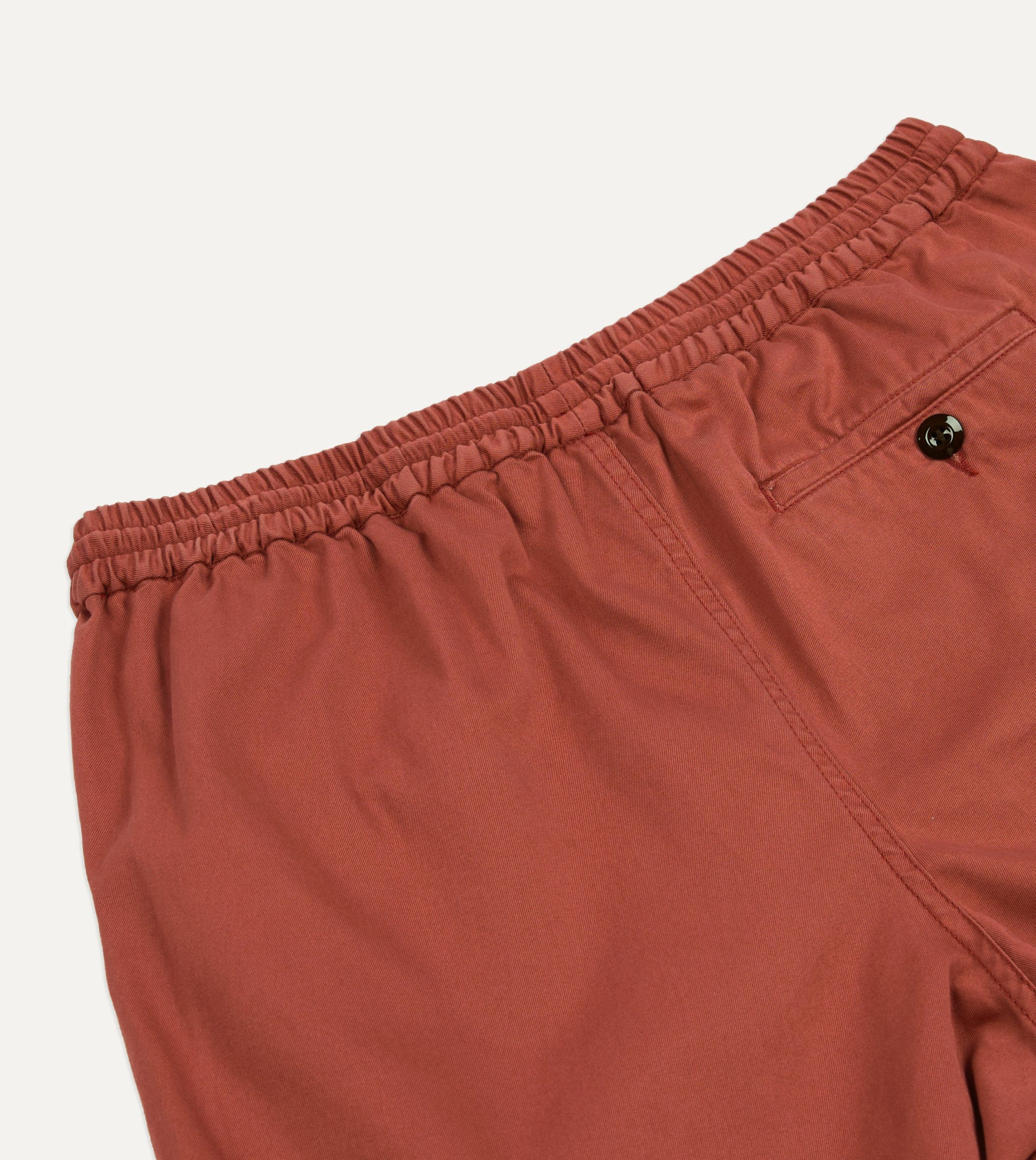 Washed Red Drawstring Shorts - Image 4