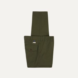 St. JOHN by Drake's Olive Cotton Fatigue Trouser