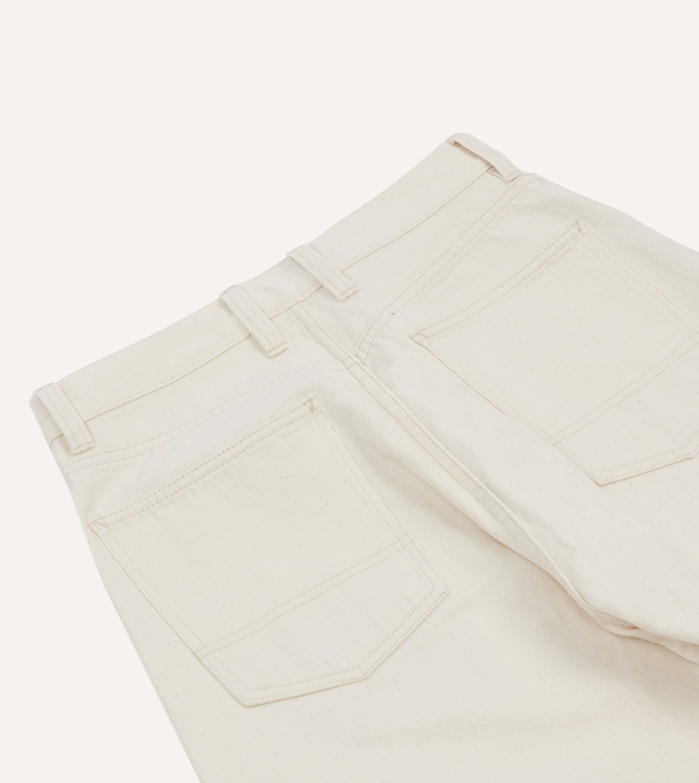 Ecru 12.7oz Selvedge Denim Painter Pants - Image 5