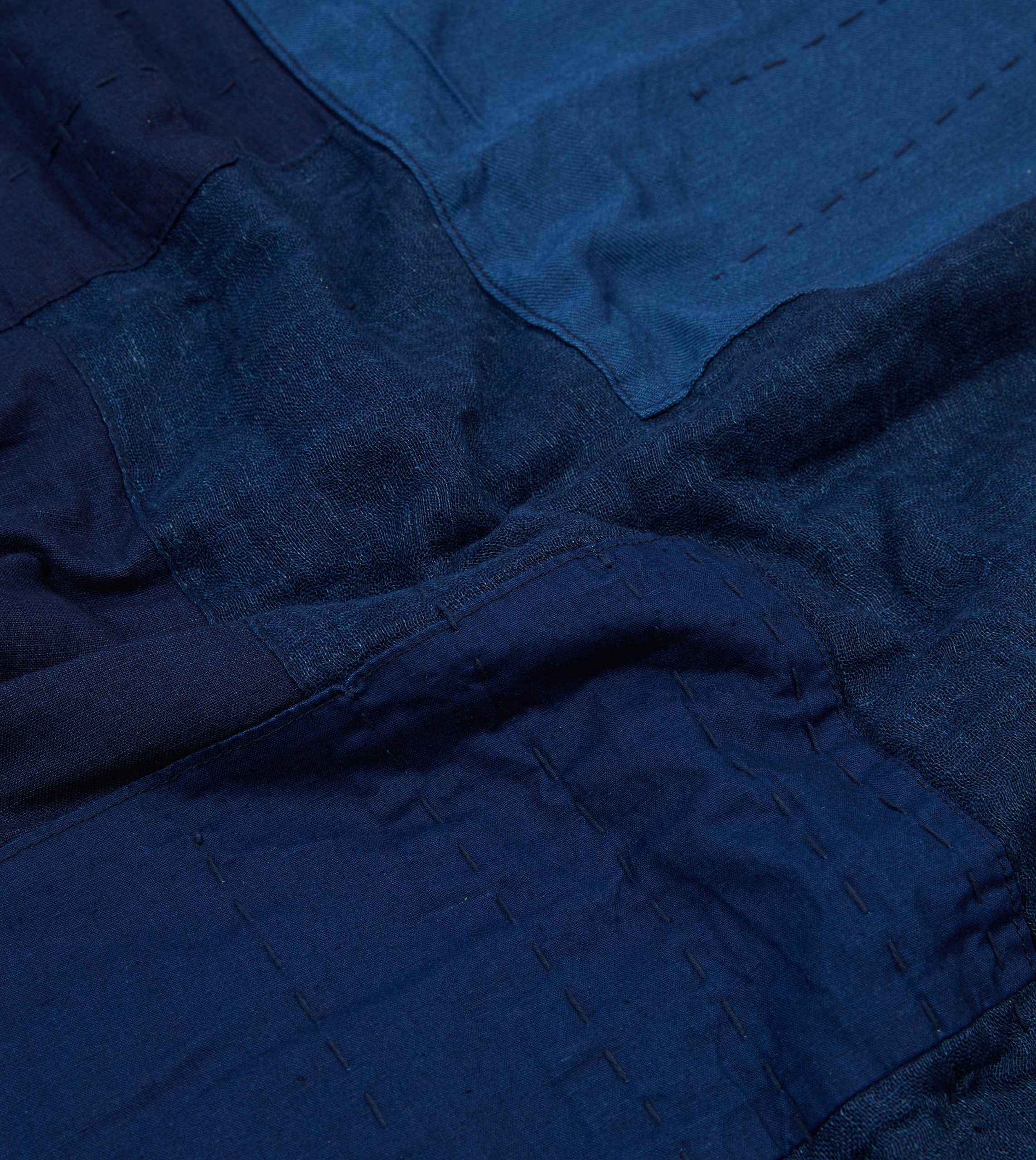 Blue Blue Japan Indigo Handstitched Patchwork Blanket - Image 2
