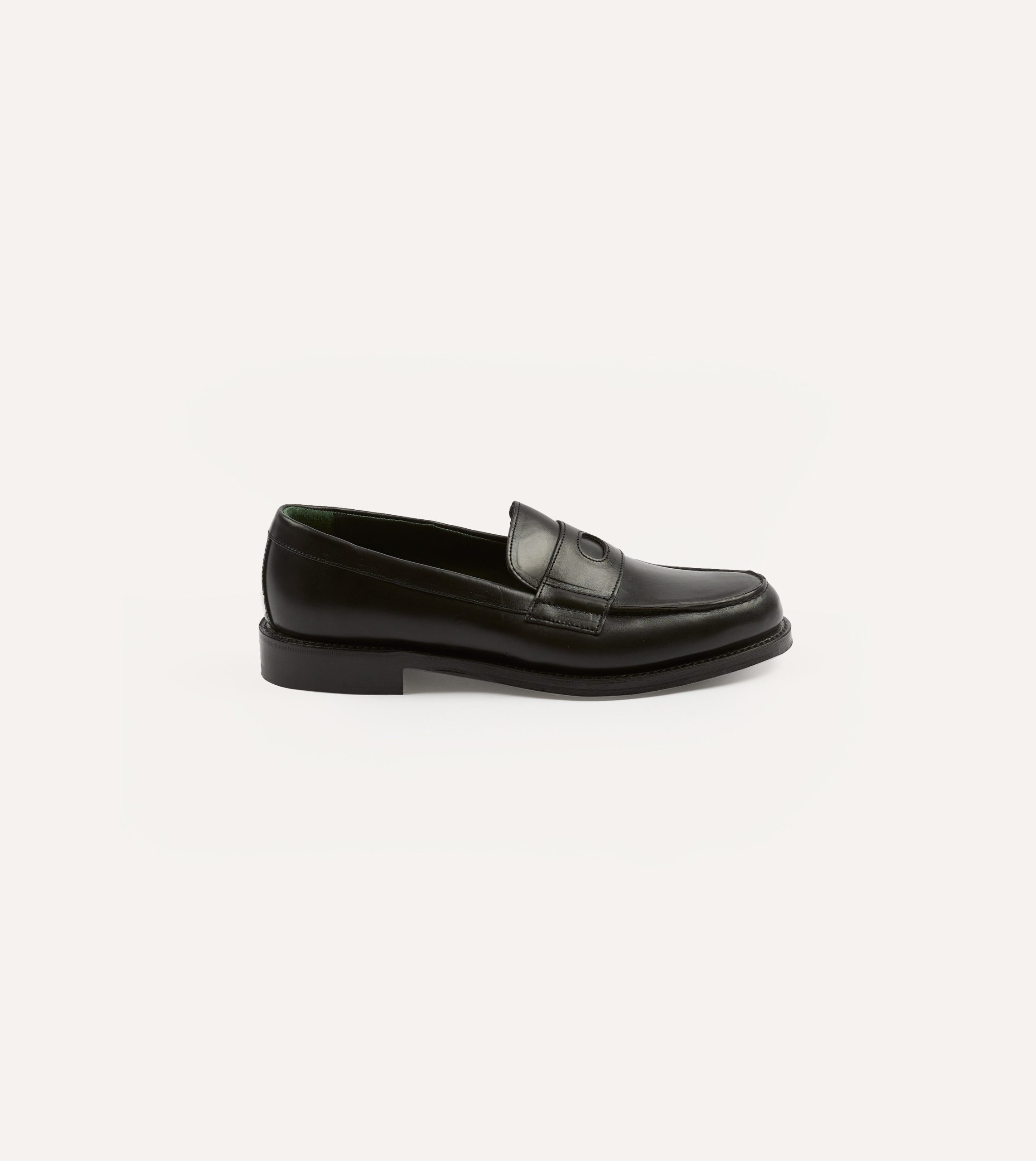Black Leather Charles Goodyear Welted Penny Loafer - Image 6