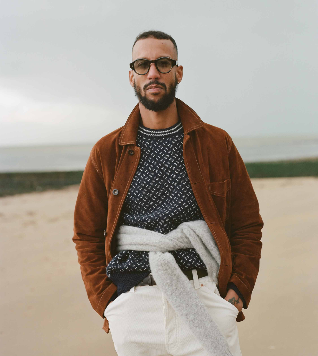 Rust Heavyweight Suede Five-Pocket Chore Jacket - Image 10