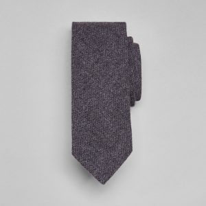 Grey Pure Cashmere Solid Tipped Tie