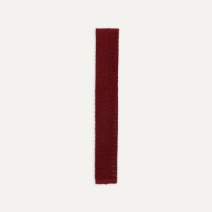 Light Wine Knitted Silk Solid Colour Tie